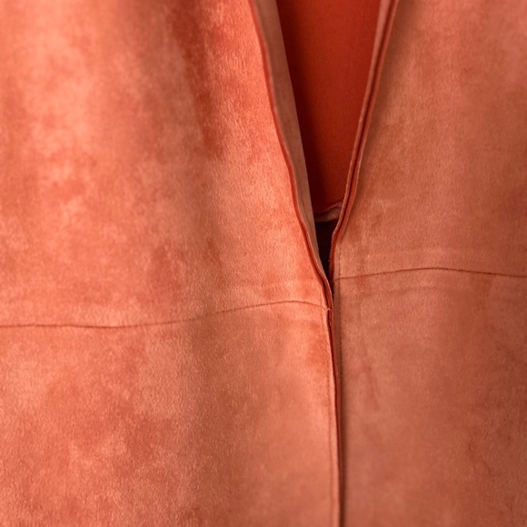 Marc New York Oversized Faux Suede Salmon Tan Women Coat Jacket Pockets Size M - Picture 5 of 13